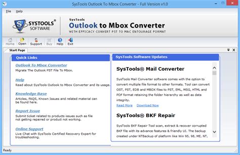 SysTools MBOX to Outlook Converter for Windows